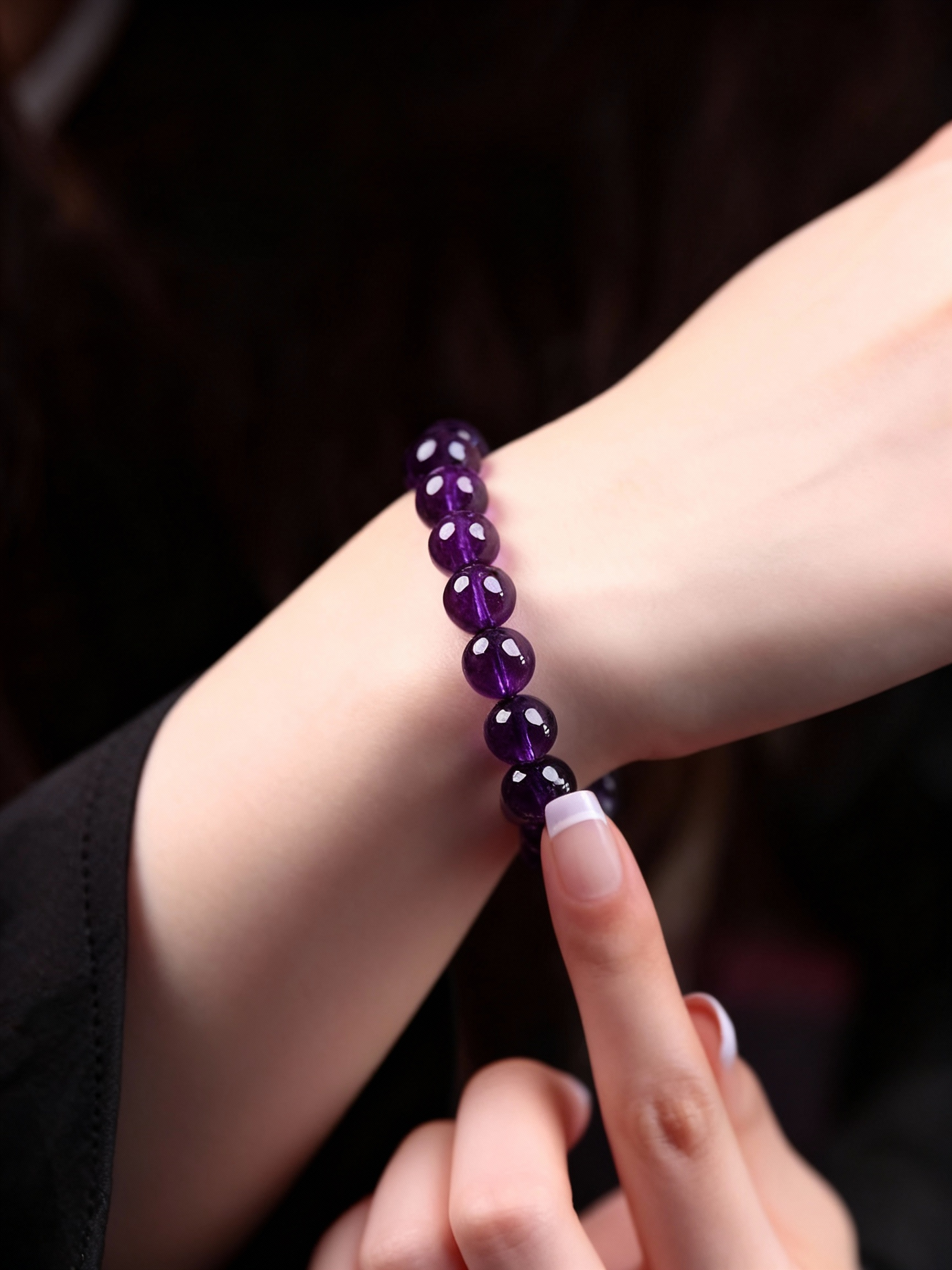 Premium amethyst crystal bracelet from Uruguay