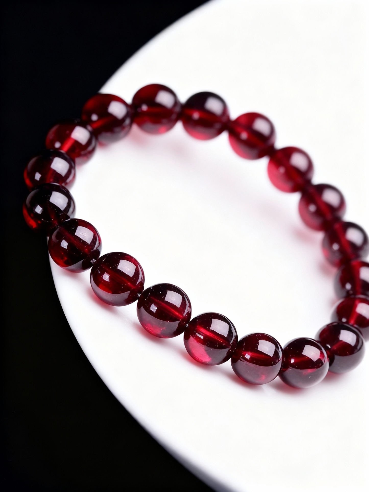 Brazilian rhodolite garnet crystal bracelet with natural gemstone quality