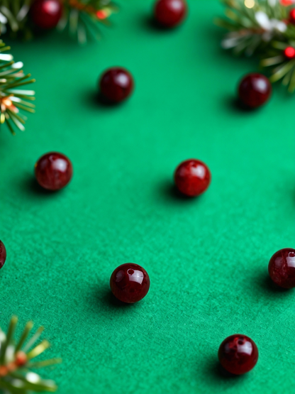 Natural red and green crystal beaded bracelet jewelry