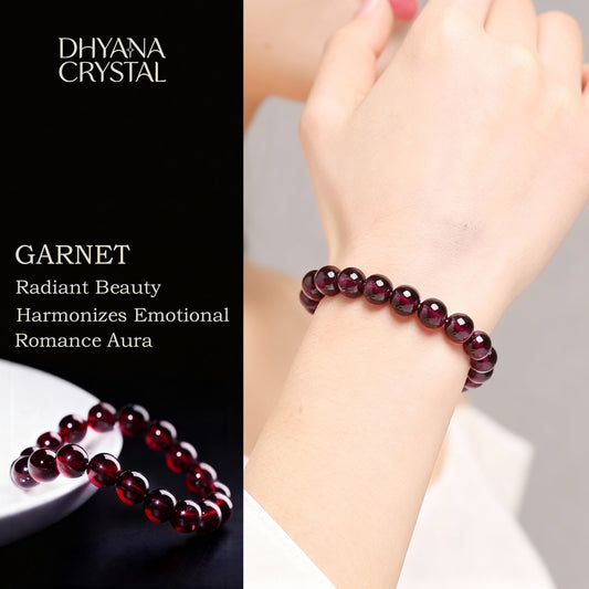 Natural rhodolite garnet bracelet from Brazilian premium ore