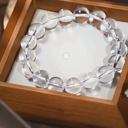 Premium grade natural clear quartz bracelet from Brazilian crystal