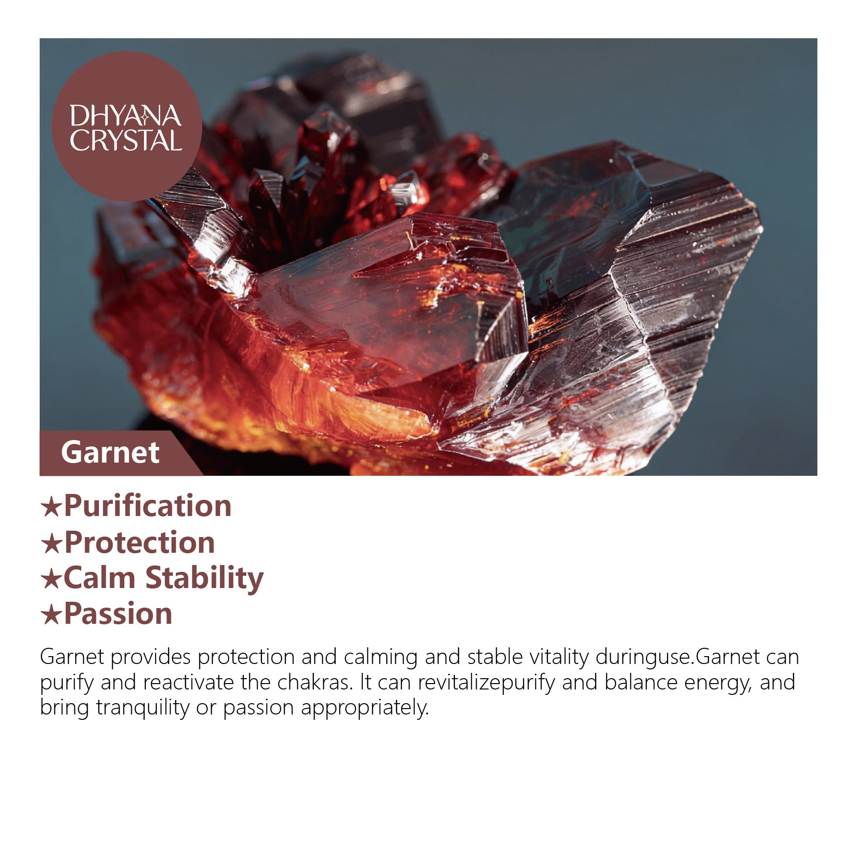 Close-up of rhodolite garnet beads showing deep purple-red color